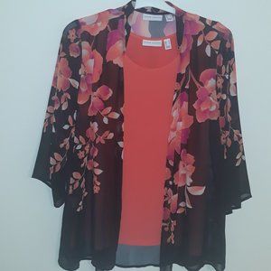 Susan Graver cardigan & tank